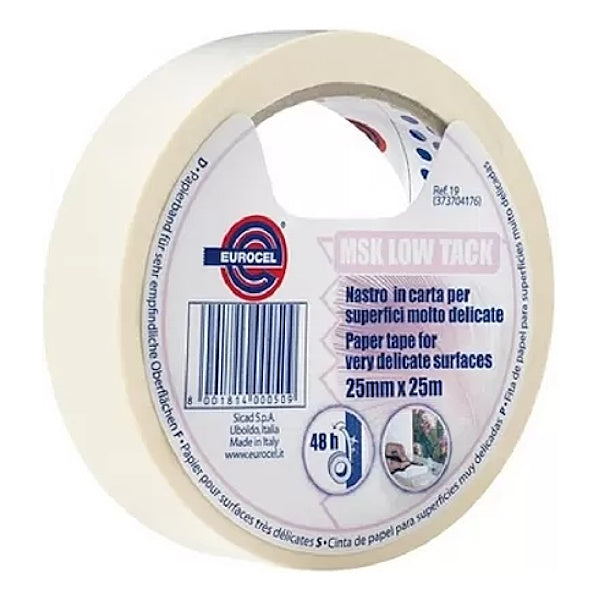 EUROCEL NASTRO CARTA BASSA ADESIVITA' MM25X25MT ART. MSK LOW TACK*