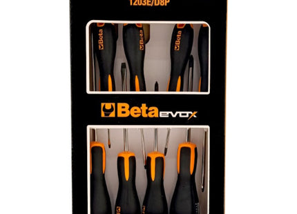 BETA  1203E/D8P SERIE DI 8 GIRAVITI A TAGLIO E A CROCE (A2024)