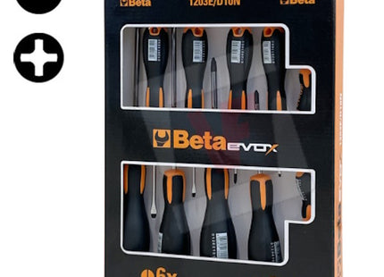 BETA  1203E/D10N SERIE DI 10 GIRAVITI A TAGLIO E A CROCE (A2024)