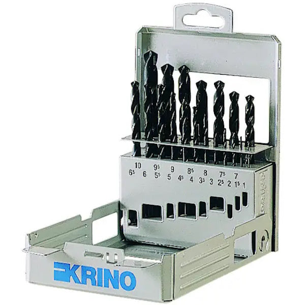 KRINO SERIE PUNTE IN HSS-G DUAL PERFORMER IN BOX METALLO PZ19 D.MM1-10*