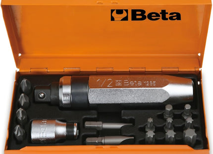 BETA  1295/C14 SET GIRAVITE A PERCUSSIONE CON 14 INSERTI BITS E BUSSOLA