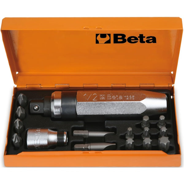 BETA  1295/C14 SET GIRAVITE A PERCUSSIONE CON 14 INSERTI BITS E BUSSOLA