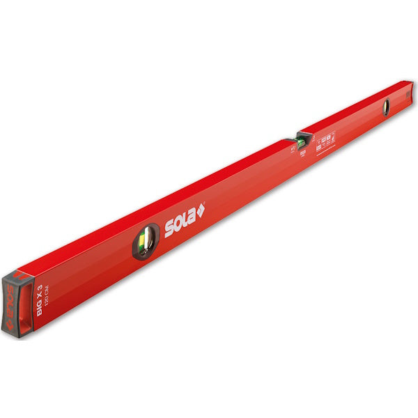 SOLA LIVELLA A BOLLA D'ARIA ART. BIGX 3 100 CM100 IN ALLUMINIO ROSSA*