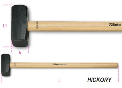 BETA  1381 MAZZA A COPPIA MANICO IN LEGNO HICKORY