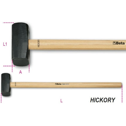 BETA  1381 MAZZA A COPPIA MANICO IN LEGNO HICKORY