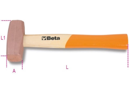 BETA  1385 MAZZUOLA CON TESTA IN RAME MANICO IN LEGNO