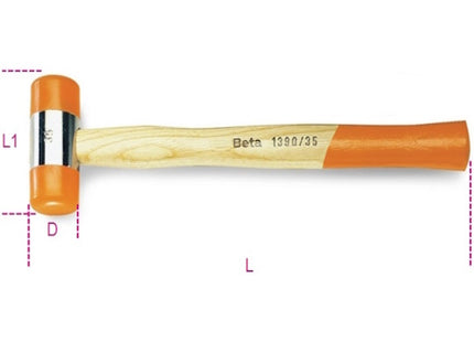 BETA  1390 MAZZUOLA CON BATTENTI IN PLASTICA