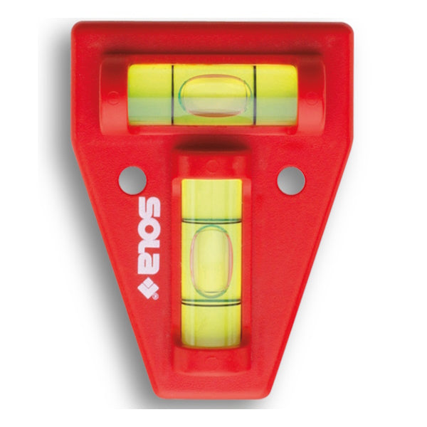 SOLA LIVELLA A BOLLA D'ARIA ART. K 5 A CROCE MM45X60 IN ABS ROSSA*