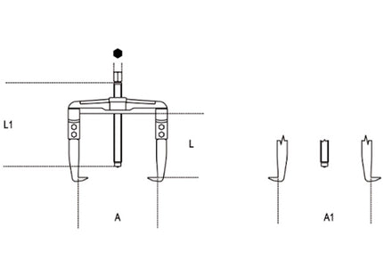 BETA  1500 ESTRATTORE UNIVERSALE A 2 GRIFFE