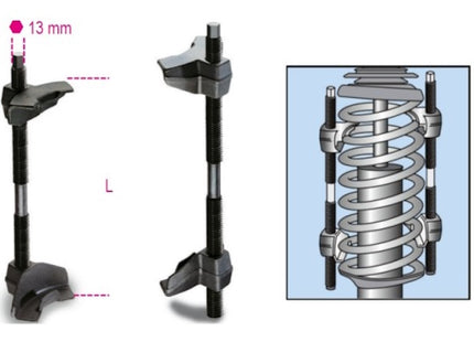 BETA  1556/1A COPPIA DI PRESSORI PER MOLLE AMMORTIZZATORI (A2024)