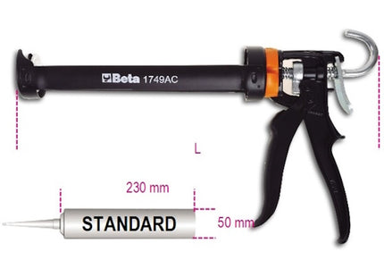 BETA  1749AC PISTOLA PER SILICONI ED ANCORANTI AD ALTA SPINTA(A2024)