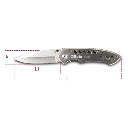 BETA  1778D COLTELLO A SERRAMANICO IN ACCIAIO INOX