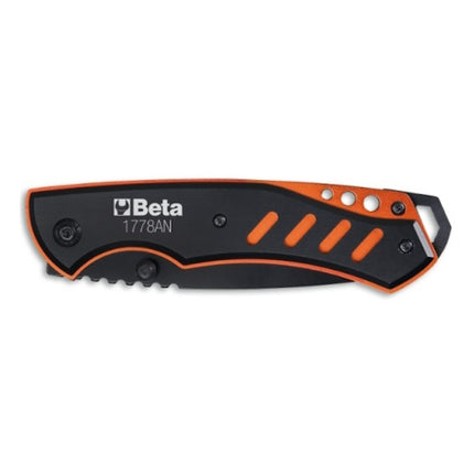 BETA  1778AN COLTELLO A SERRAMANICO IN ALLUMINIO CON LAMA ACCIAIO INOX