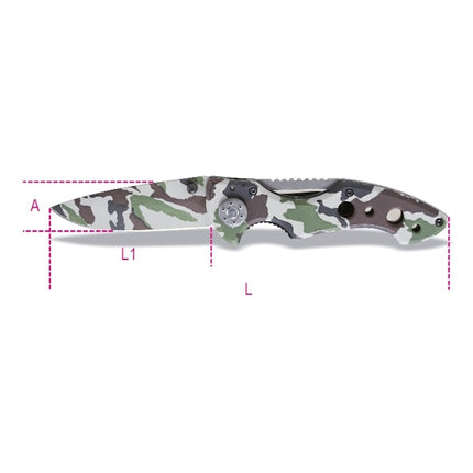 BETA  1778CM COLTELLO A SERRAMANICO MIMETICO