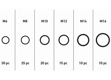 FERVI ASSORTIMENTO DI RONDELLE IN RAME TOTALE PZ110