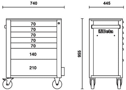 BETA C24EH/VI CASSETTIERA EASY 7 CASSETTI+169 UTENSILI INDUSTRIA*