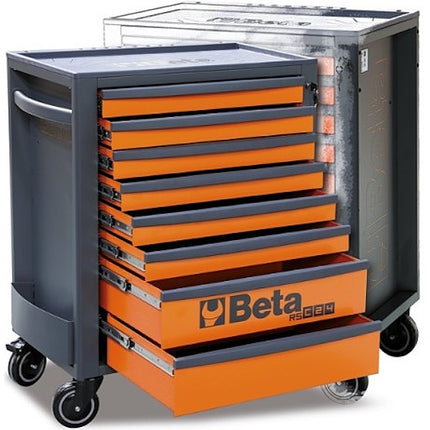 BETA RSC24A/8-OVIL CASSETTIERA 8 CASSETTI+411 UTENSILI INDUSTRIA ARANCIO