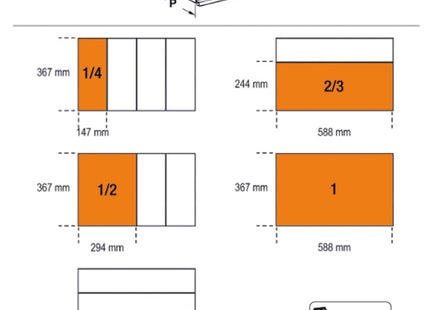 BETA RSC24A/8-OVIL CASSETTIERA 8 CASSETTI+411 UTENSILI INDUSTRIA ARANCIO