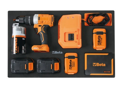 BETA RSC24A/8-OVIL CASSETTIERA 8 CASSETTI+411 UTENSILI INDUSTRIA ARANCIO