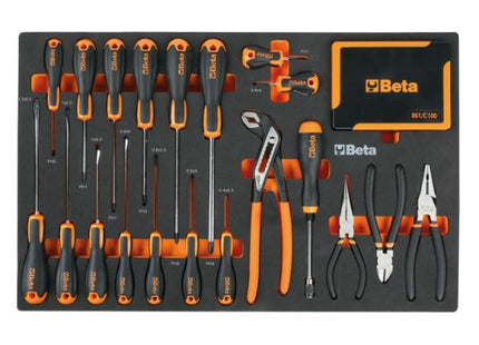 BETA RSC24/7-OVIS CASSETTIERA 7 CASSETTI+224 UTENSILI INDUSTRIA ARANCIO
