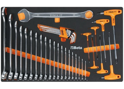 BETA RSC24/7-OVIS CASSETTIERA 7 CASSETTI+224 UTENSILI INDUSTRIA ARANCIO