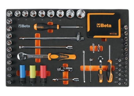 BETA RSC24/7-OVAS CASSETTIERA 7 CASSETTI+223 UTENSILI AUTOMOTIVE ARANCIO
