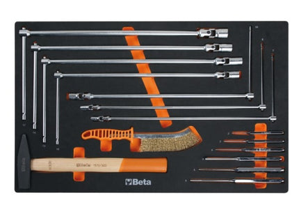 BETA RSC24/7-OVAS CASSETTIERA 7 CASSETTI+223 UTENSILI AUTOMOTIVE ARANCIO