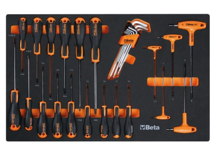 BETA RSC24/7-OVAS CASSETTIERA 7 CASSETTI+223 UTENSILI AUTOMOTIVE ARANCIO