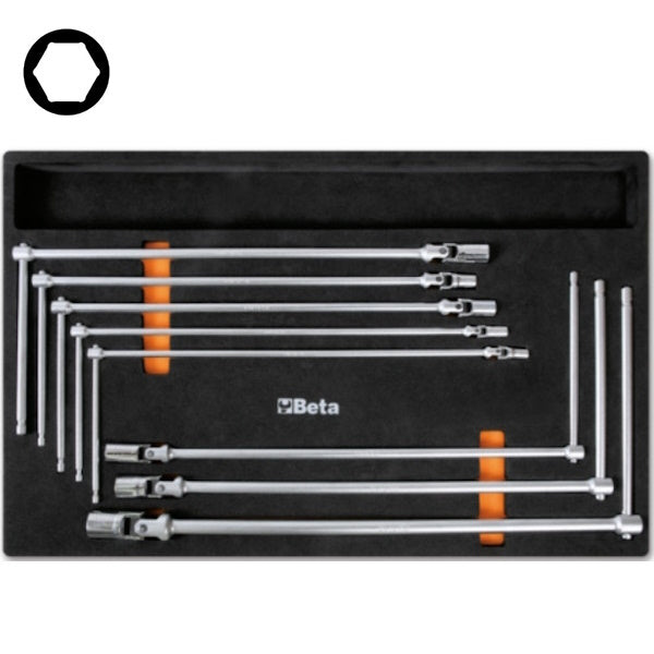 BETA M 63K VASSOIO MORBIDO IN EVA CON CHIAVI A T SNODATE ESAGONALE PZ.8