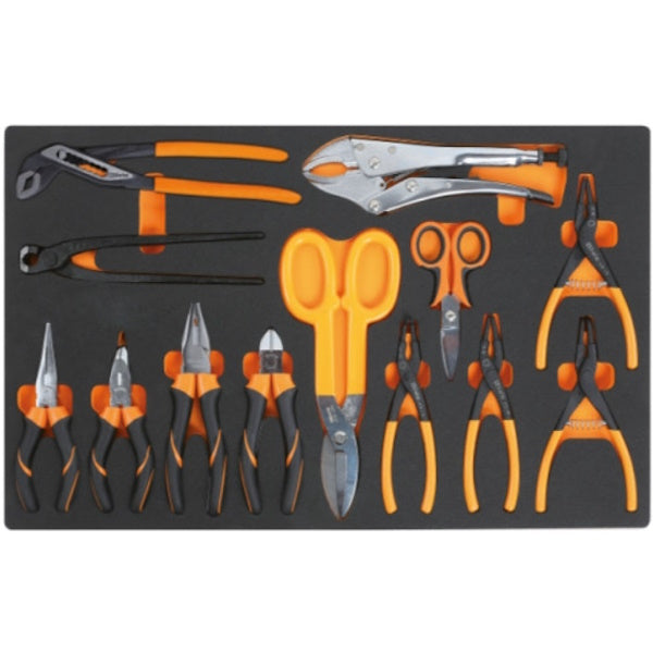 BETA M129K VASSOIO MORBIDO IN EVA CON ASSORTIMENTO PINZE E TAGLIO PZ.13