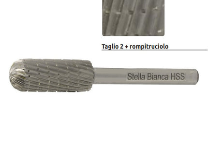 STELLA BIANCA FRESA ROTATIVA HSS CILINDRICA TONDA TG2 D.MM6X30 GAMBO MM6
