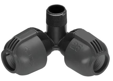 GARDENA 02783 ATTACCO A L PER ANGOLI MM25 X 3/4" FILETTO MASCHIO