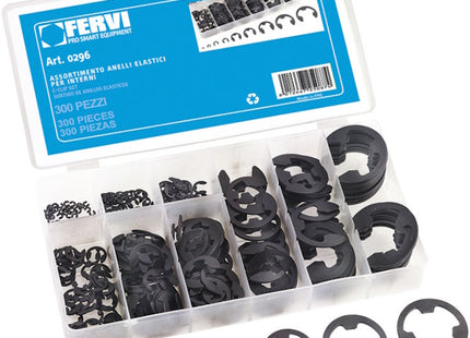 FERVI ASSORTIMENTO DI ANELLI DI ARRESTO RADIALI PER ALBERI TOTALE PZ300
