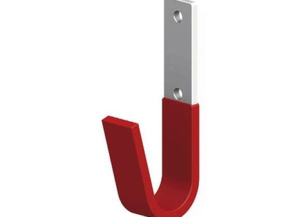 ALFER GANCIO PIATTO UNIVERSALE ACCIAIO GOMMATO ROSSO MM 35 PORTATA KG30