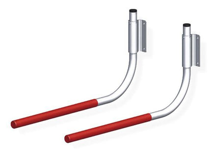 ALFER GANCI PER BICICLETTE GOMMATO ROSSO MM550 PORTATA MAX KG30 PZ2