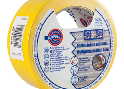 EUROCEL NASTRO ADESIVO TELATO MILLEUSI MM50X25MT GIALLO ART.201 TPL