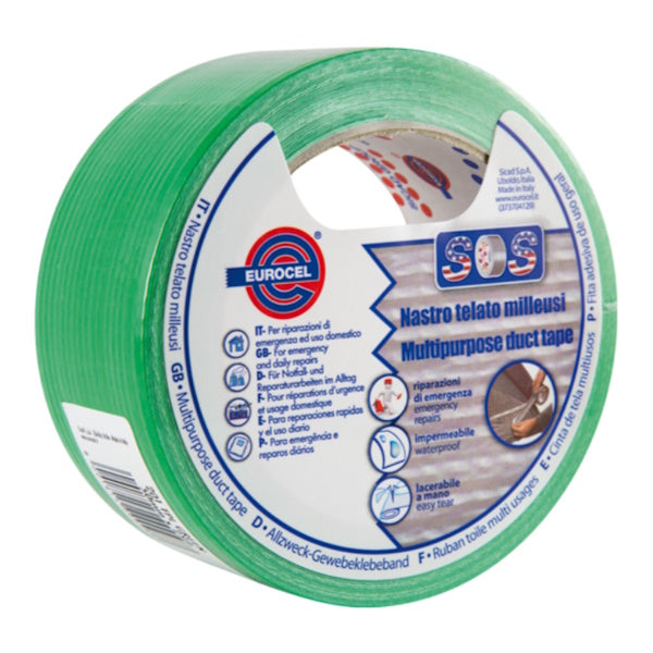 EUROCEL NASTRO ADESIVO TELATO MILLEUSI MM50X25MT VERDE ART.201 TPL