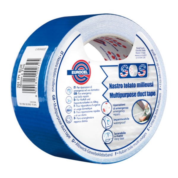 EUROCEL NASTRO ADESIVO TELATO MILLEUSI MM50X25MT BLU ART.201 TPL
