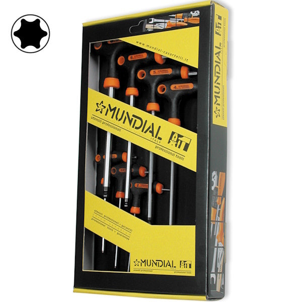 MUNDIAL ART.0344XT SERIE 7 CHIAVI MASCHIO TORX CON IMPUGNATURA A T