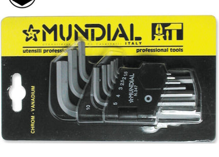 MUNDIAL ART.0347 SERIE 9 CHIAVI MASCHIO ESAGONALI