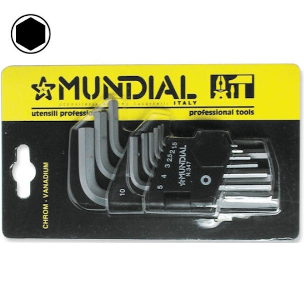 MUNDIAL ART.0347 SERIE 9 CHIAVI MASCHIO ESAGONALI