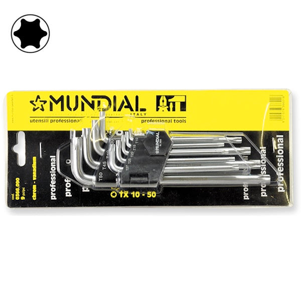 MUNDIAL ART.0366 SERIE 9 CHIAVI TAMPER TORX LUNGHE