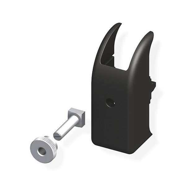 ALFER PROTEZIONE ANTITORSIONE IN PLASTICA NERA PER GANCI MM 16 PZ.2