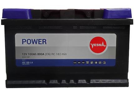 VESNA BATTERIA PER VEICOLI MOD. POWER VE100-L4 100AH 800A