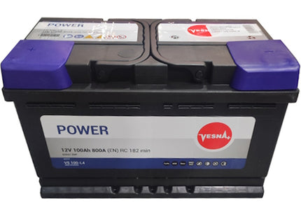 VESNA BATTERIA PER VEICOLI MOD. POWER VE100-L4 100AH 800A