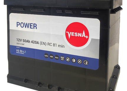 VESNA BATTERIA PER VEICOLI MOD. POWER VS50-L1 50AH 420A