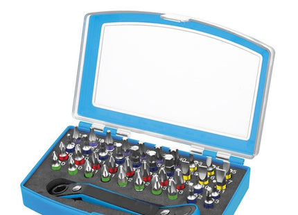 FERVI SET DI INSERTI BITS E CRICCHETTO REVERSIBILE DA 1/4" PZ41