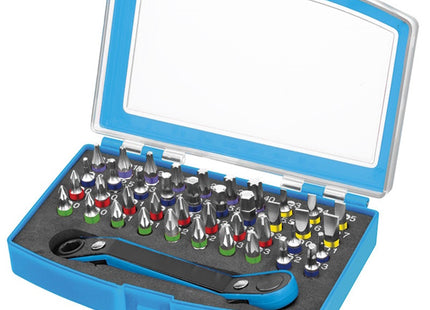FERVI SET DI INSERTI BITS E CRICCHETTO REVERSIBILE DA 1/4" PZ41