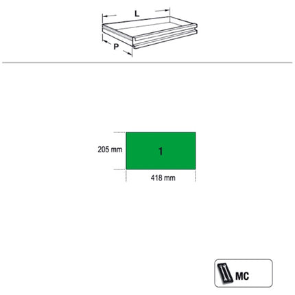 BETA C41H/O TROLLEY PORTAUTENSILI A 2 MODULI SOVRAPPONIBILI(A2024)