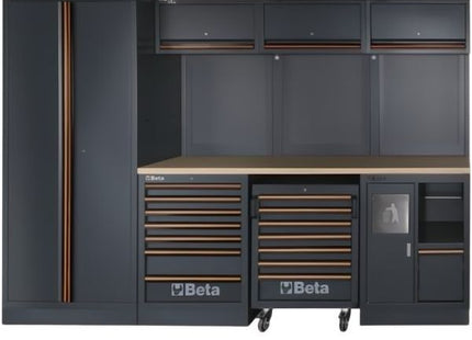 BETA C45PRO W/ ARREDO PRO W-3MT 2 MODULI+ARMADIO+CASSETTIERA GRIGIO